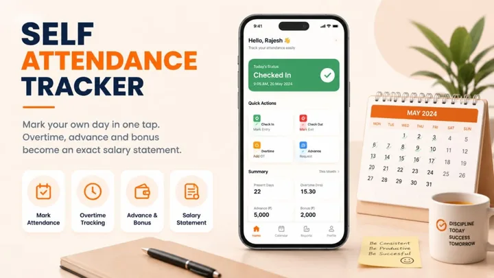 Self Attendance Tracker screen